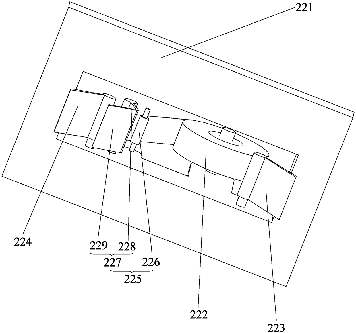 An assembly line automatic sealing mechanism