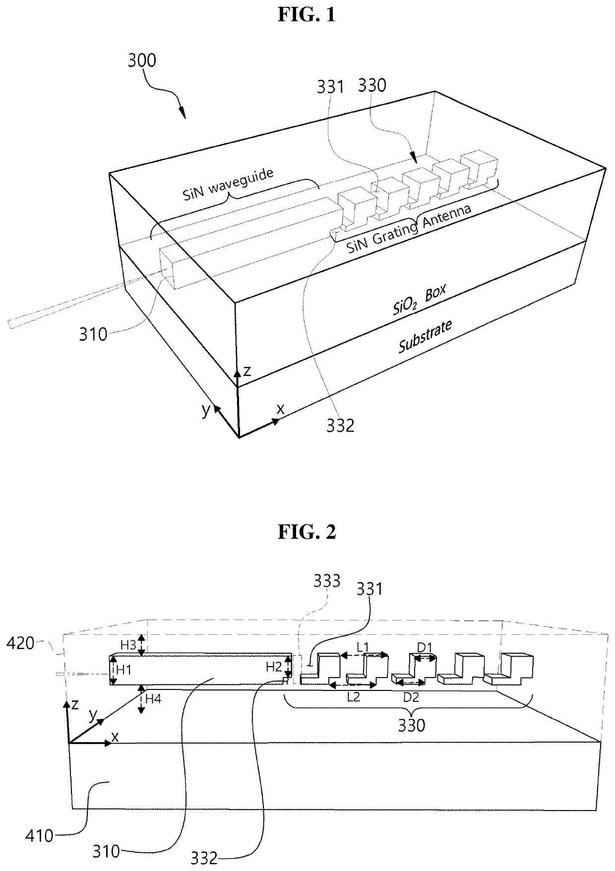 Optical phase array antenna based on optical waveguide having double grating structure and lidar including the same