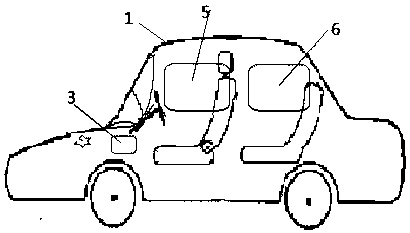 Detection system for hazardous gas of automobile