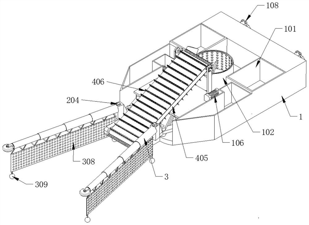 Environment-friendly waste salvaging device for water body pollution