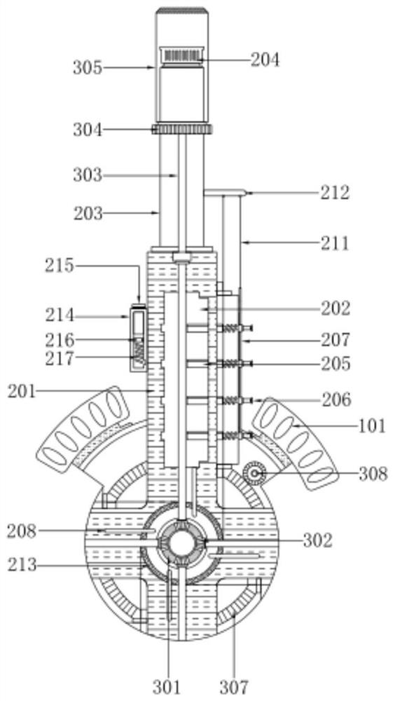 Riverbed sludge down-flow self-propelled multi-section collecting device