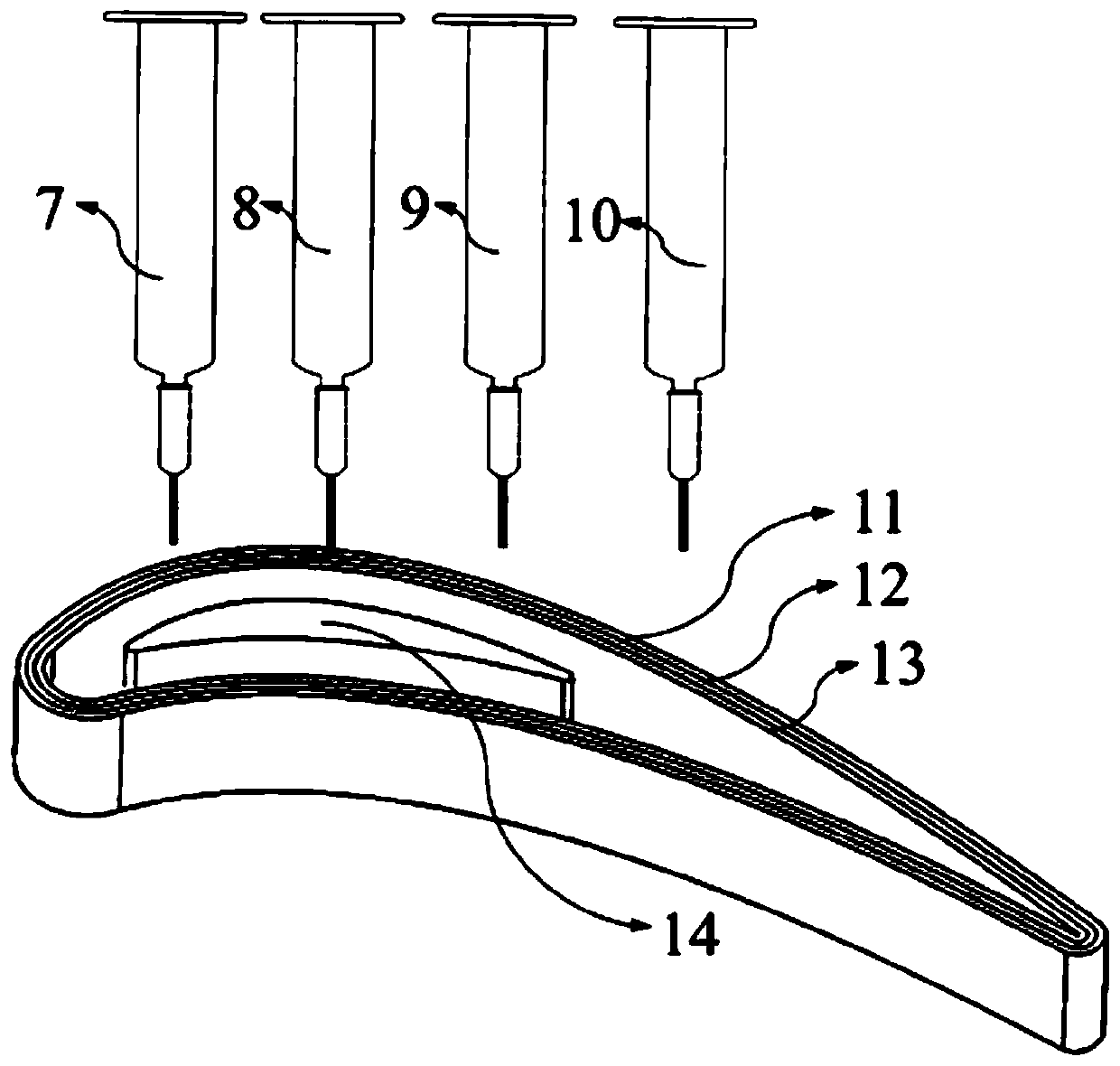 Casting method of ceramic/metal integrated part on basis of layering extrusion forming