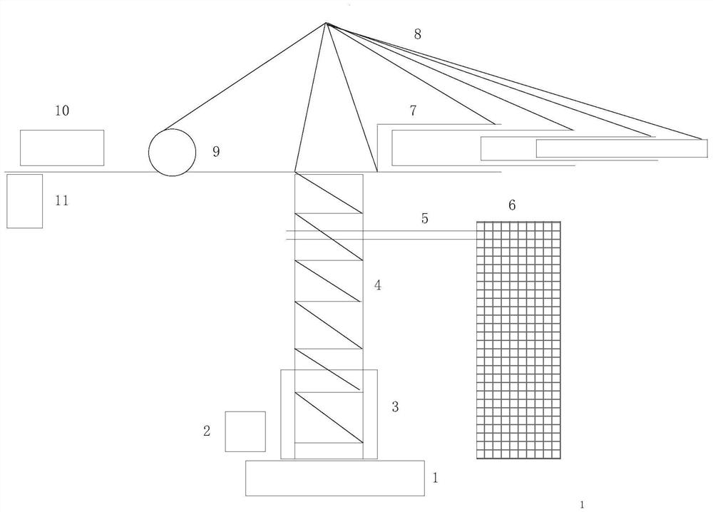 Cantilever crane telescopic tower crane with attachment mechanism and working method thereof