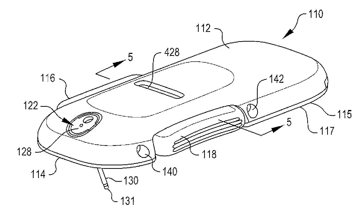 Disposable infusion device with cannula port cover