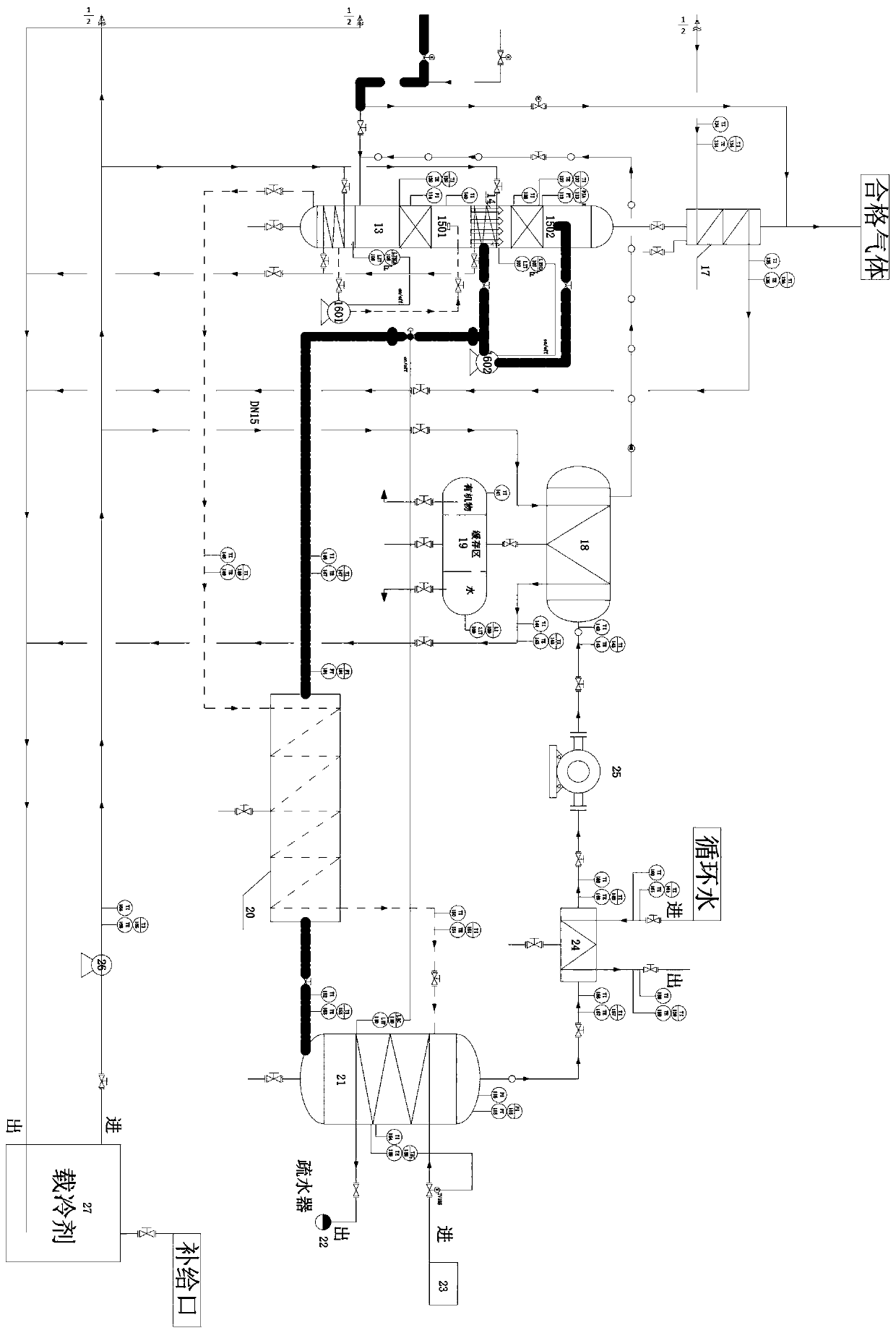 Absorption, desorption and recovery integrated VOCs recovery system and absorption, desorption and recovery integrated VOCs recovery method