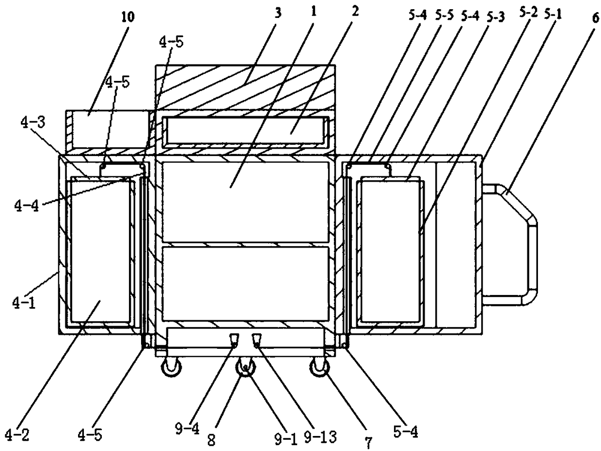 A hotel linen trolley