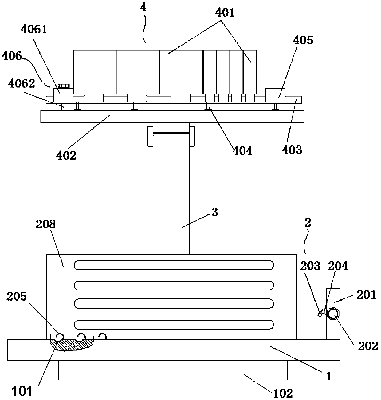 Fast loading-unloading and fixing device for high speed rail cargoes