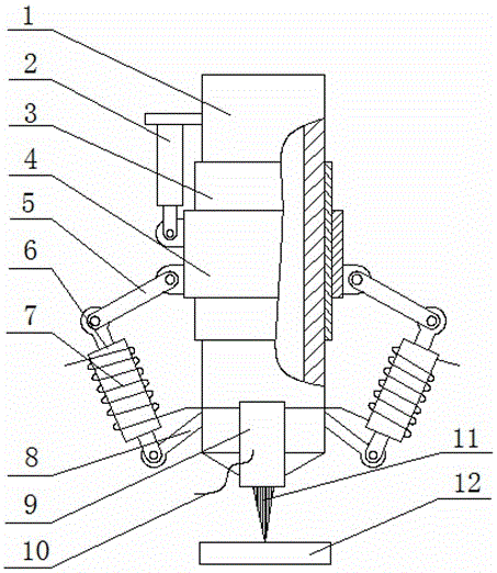 A device for rotating electromagnetic field assisted laser drilling