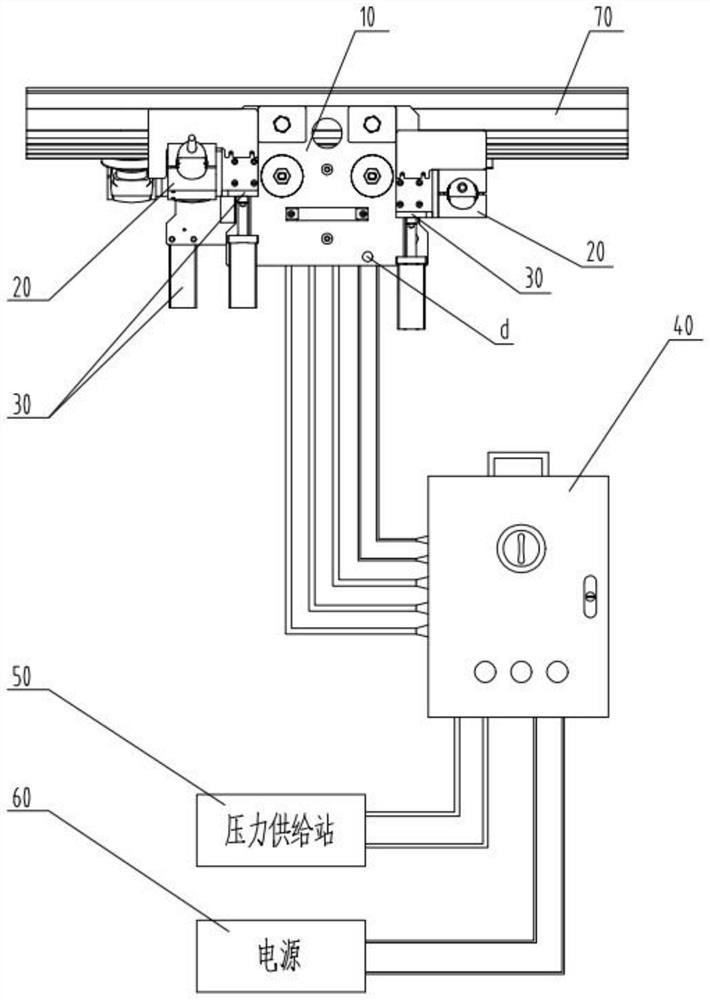 Contact line grinding machine of rigid contact net