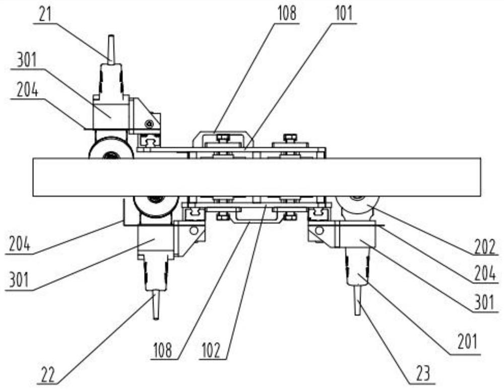 Contact line grinding machine of rigid contact net