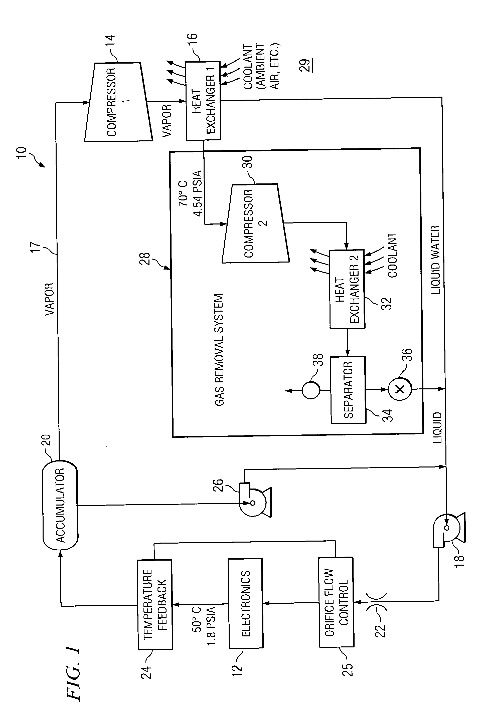 Sub-ambient refrigerating cycle