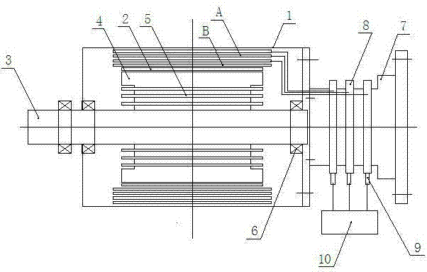 Non-wear induction speed reducing and changing machine