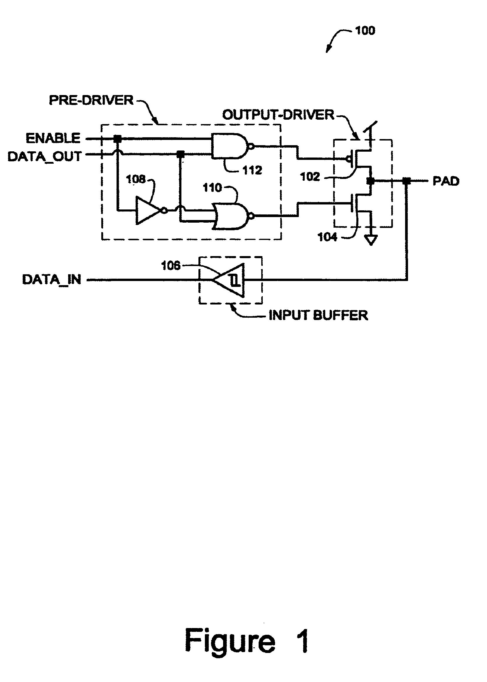 Apparatus and method for a programmable trip point in an I/O circuit using a pre-driver