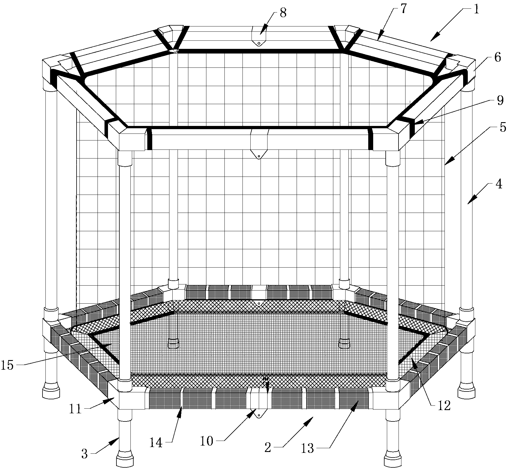 Hexagonal trampoline