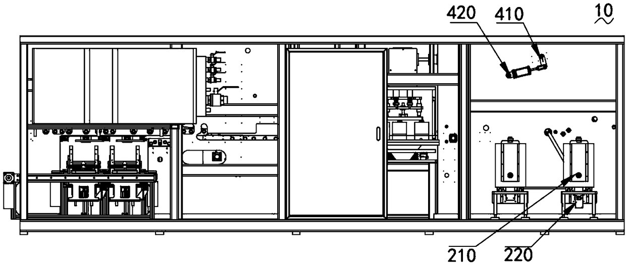 Die cutting mechanism with pole piece corner cutting, system comprising die cutting mechanism and method