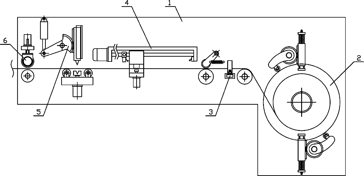 A tank welding rod unwinding and cutting mechanism