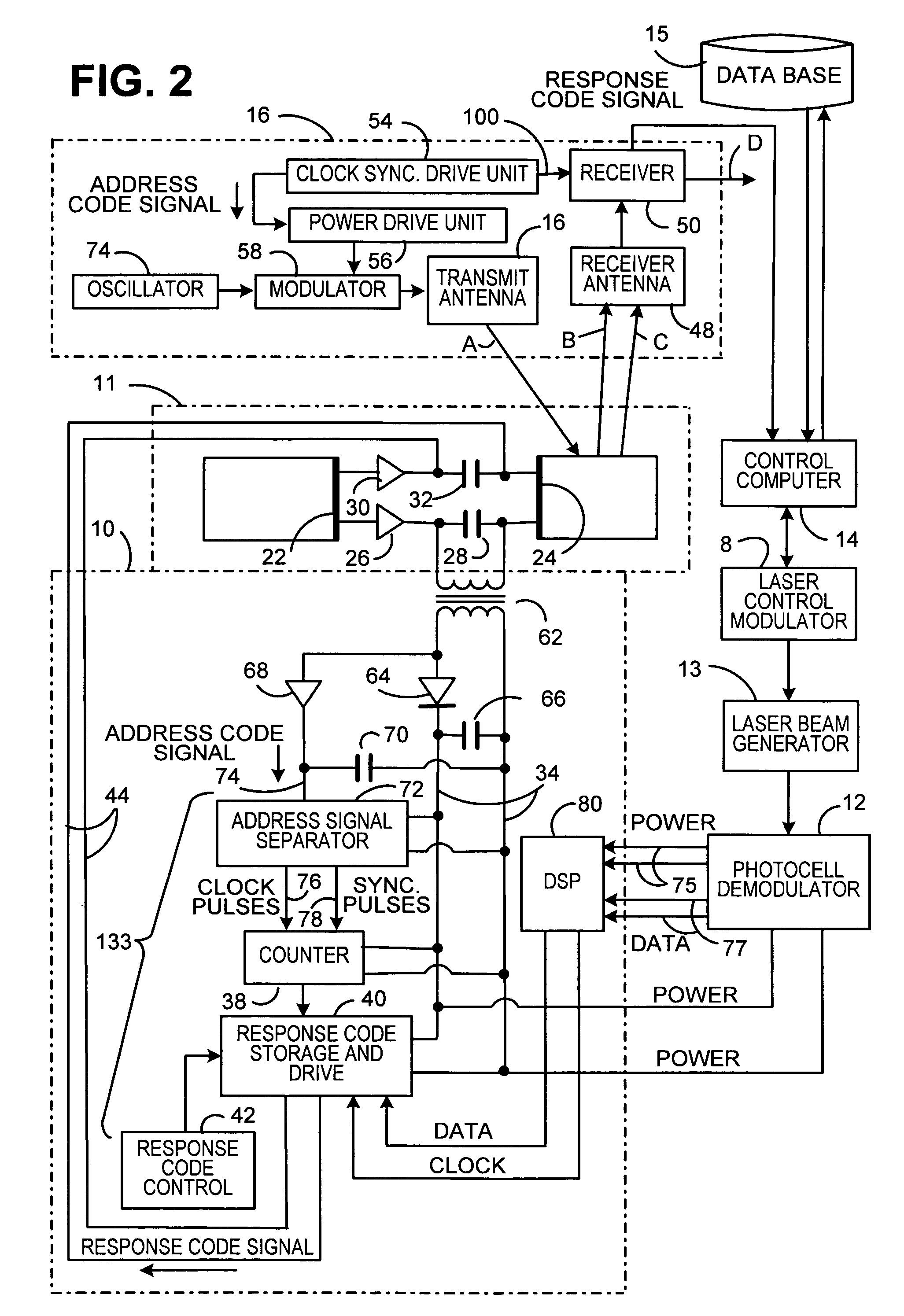 Utilizing a laser to securely communicate with radio frequency identification tags