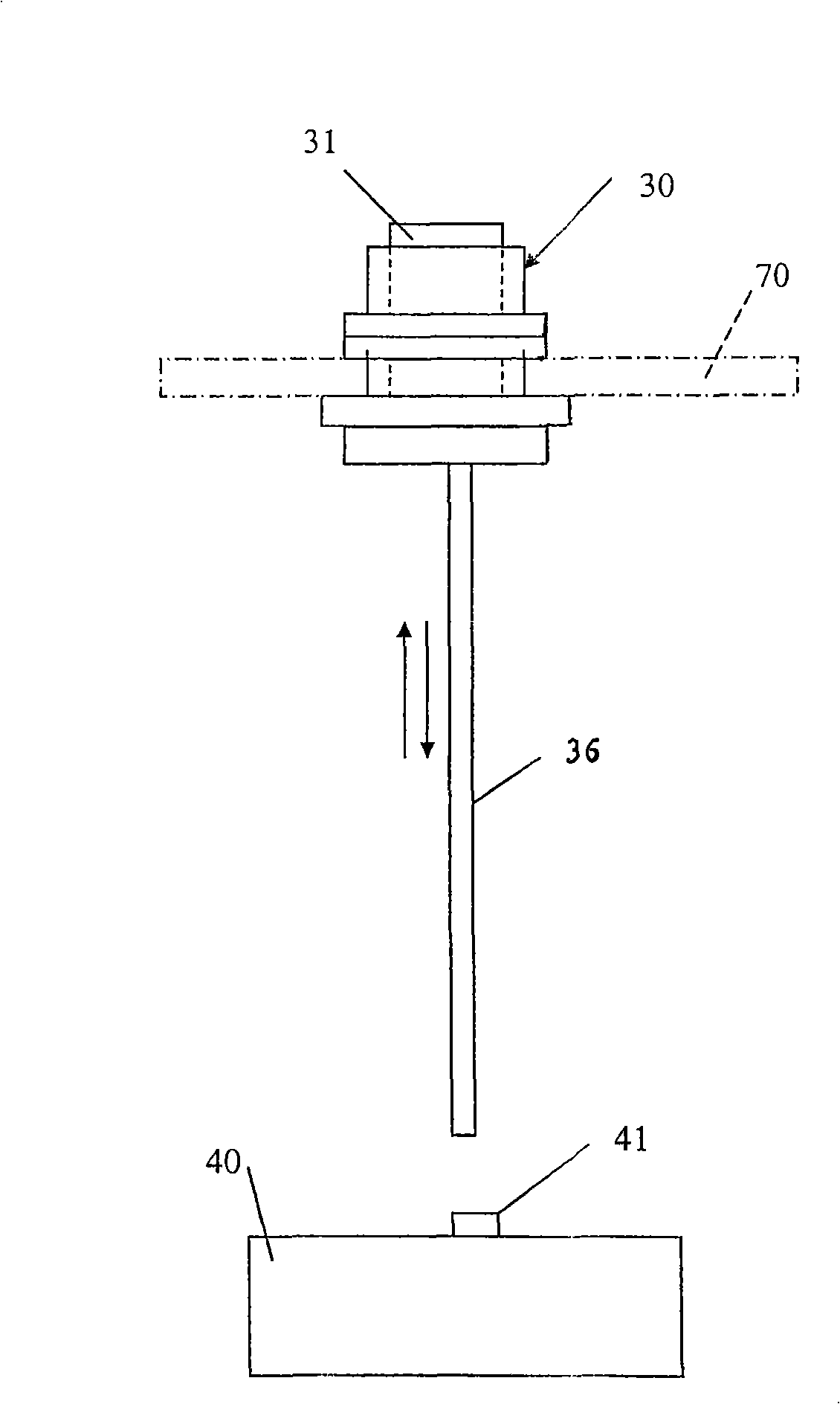 Switch composing combined flexible actuator, assembling method, and applying method on television