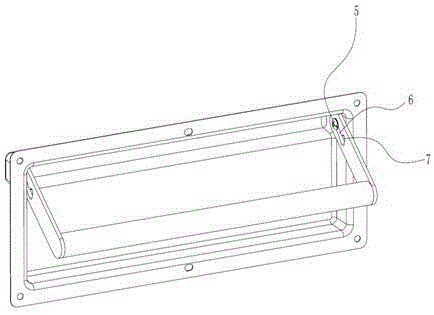 Chute-type foldable handle structure of tool cart