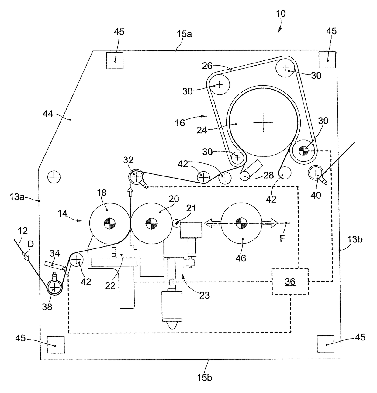 Compacting machine for fabrics and corresponding compacting method