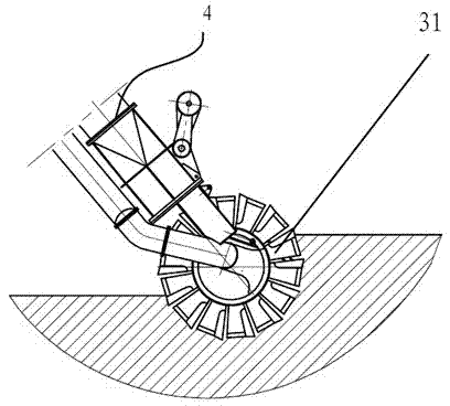 Urban small river dredging ship