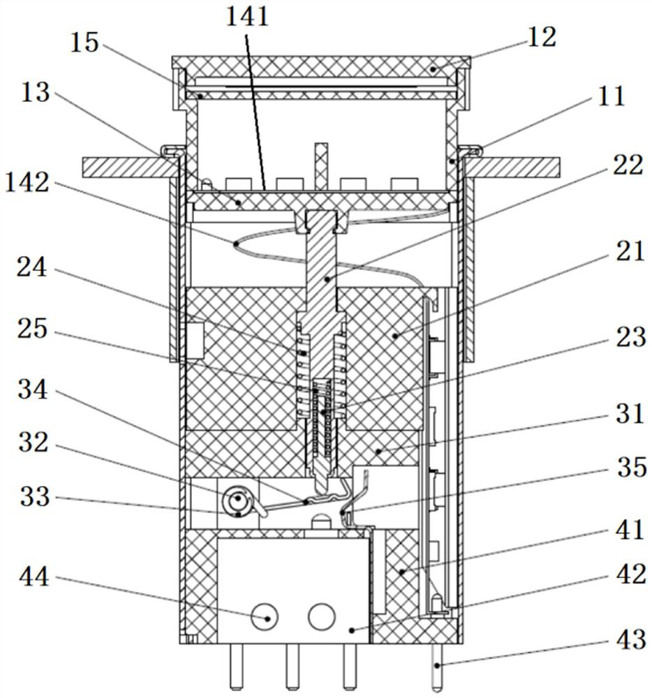 Self-resetting type signal lamp with button switch and tactile feedback