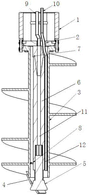 A long screw pile machine