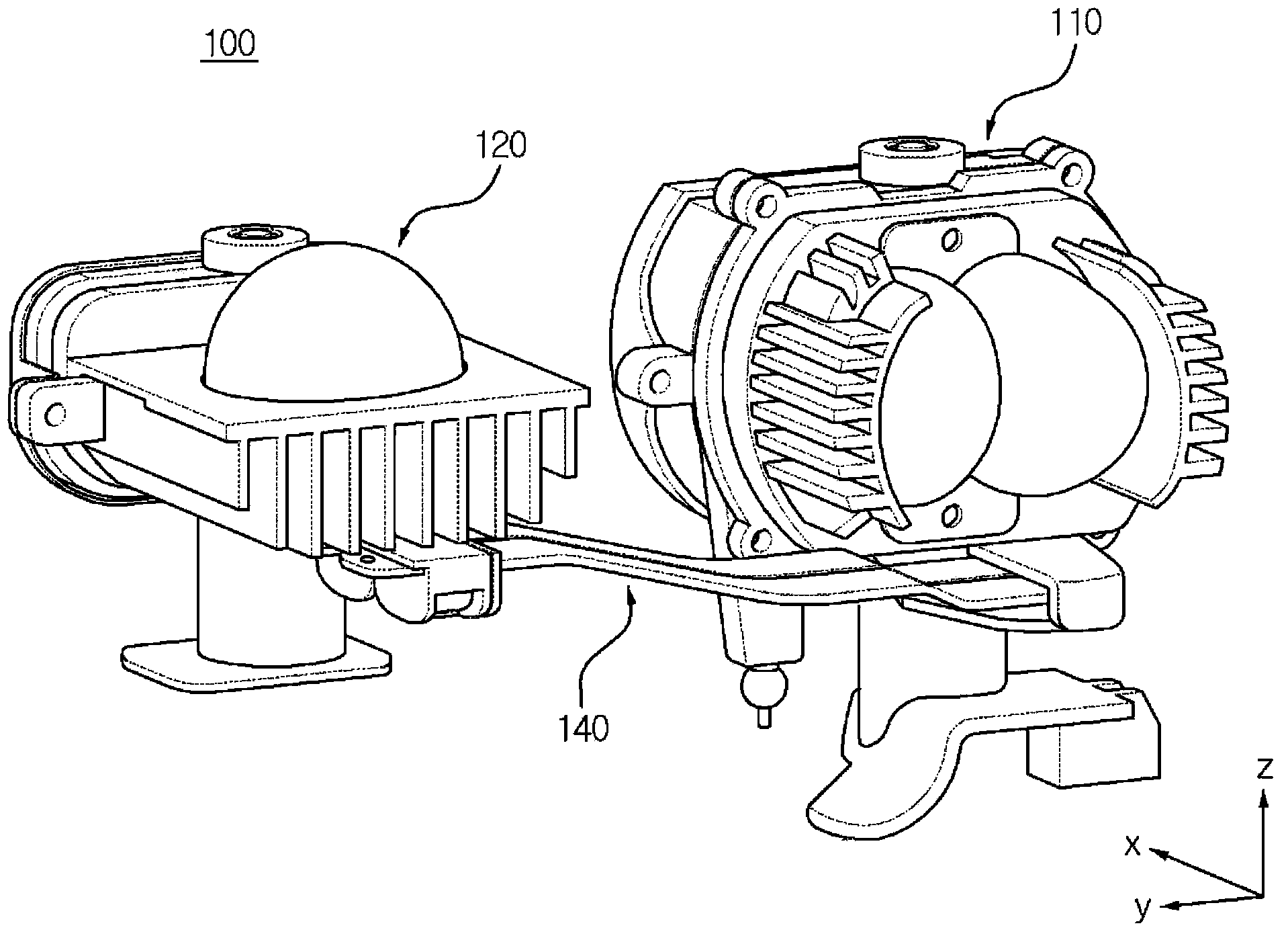 Head lamp for vehicle and vehicle comprising the same