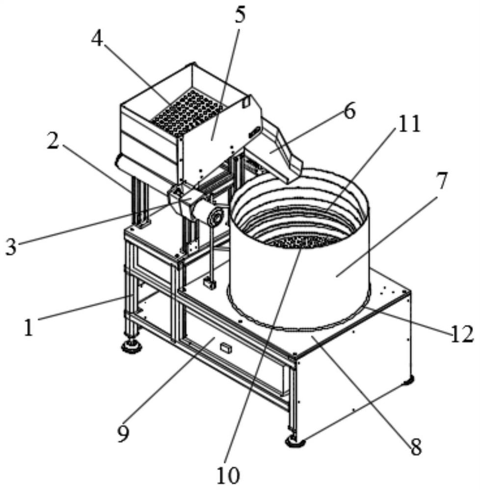 A filtering mechanism of a crushing device for geological exploration