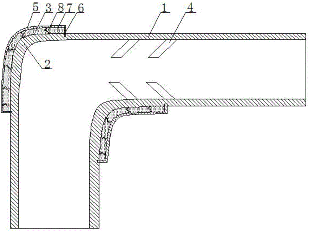 Treatment equipment capable of reducing water flow impact noise