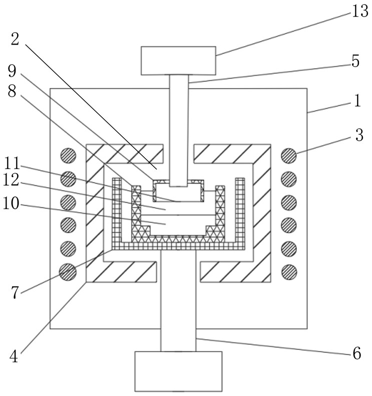 SiC single crystal growth device and liquid phase epitaxy SiC single crystal growth method