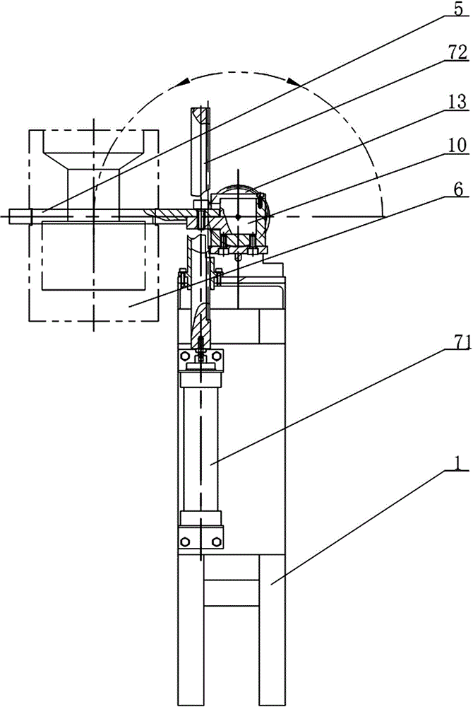 Dewaxing mold shell overturning and conveying device