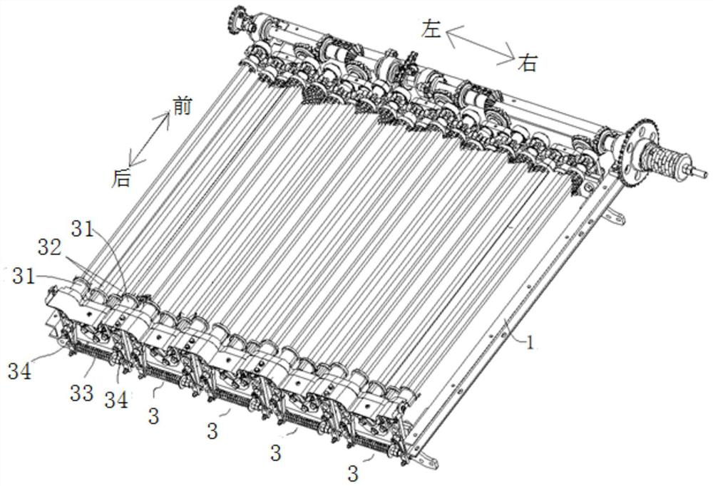 Corn peeling device and corn harvester