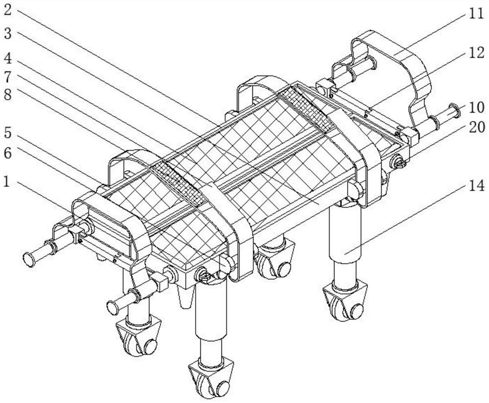 Stretcher auxiliary device suitable for patient with spinal injury