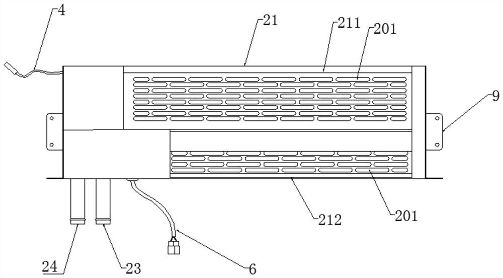 Multi-point temperature control heating system for new energy vehicle cabin