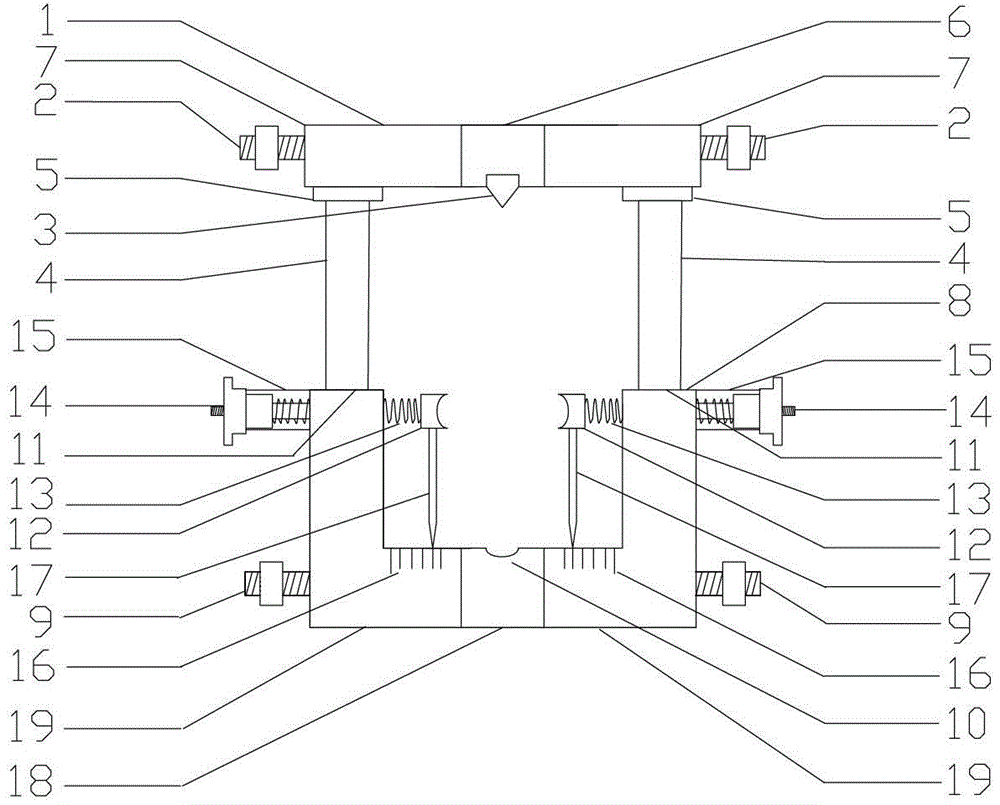 Rock-like material splitting test device