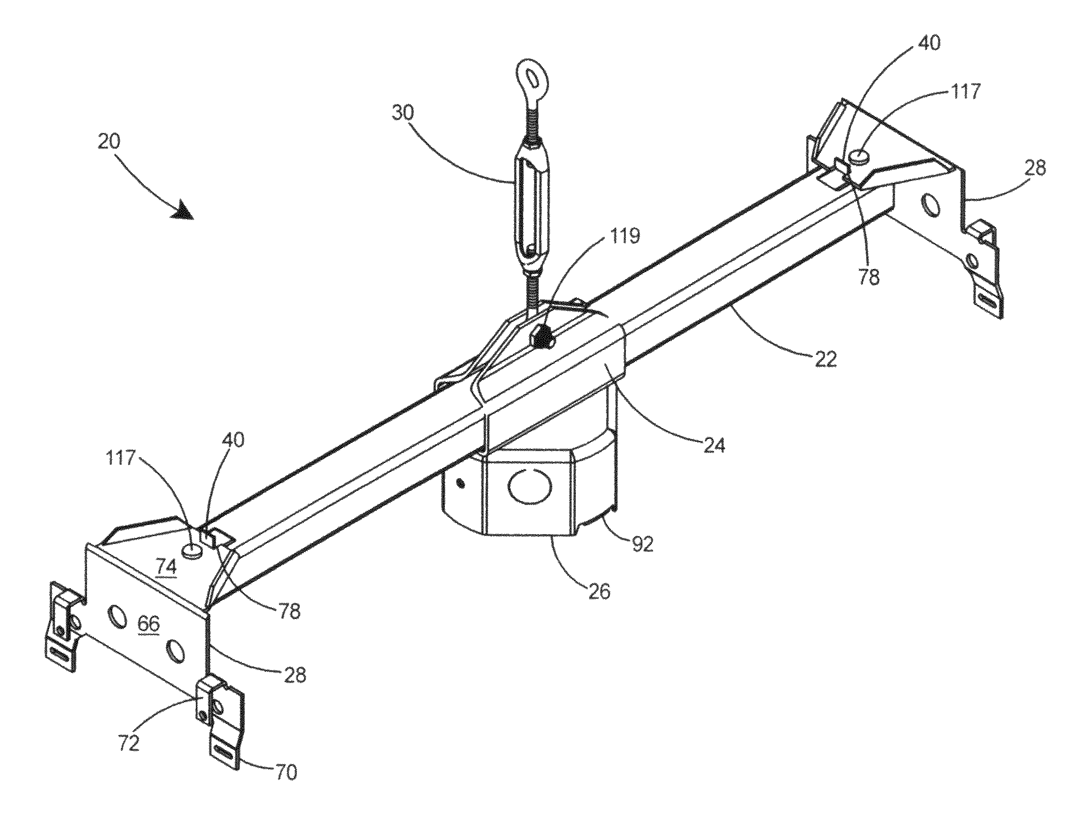 Reconfigurable electrical box hanger assembly for suspended ceilings