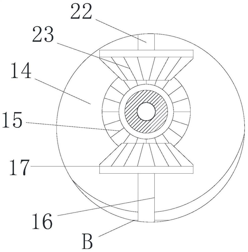 Paper pulp stirring device for paper tube body paper production