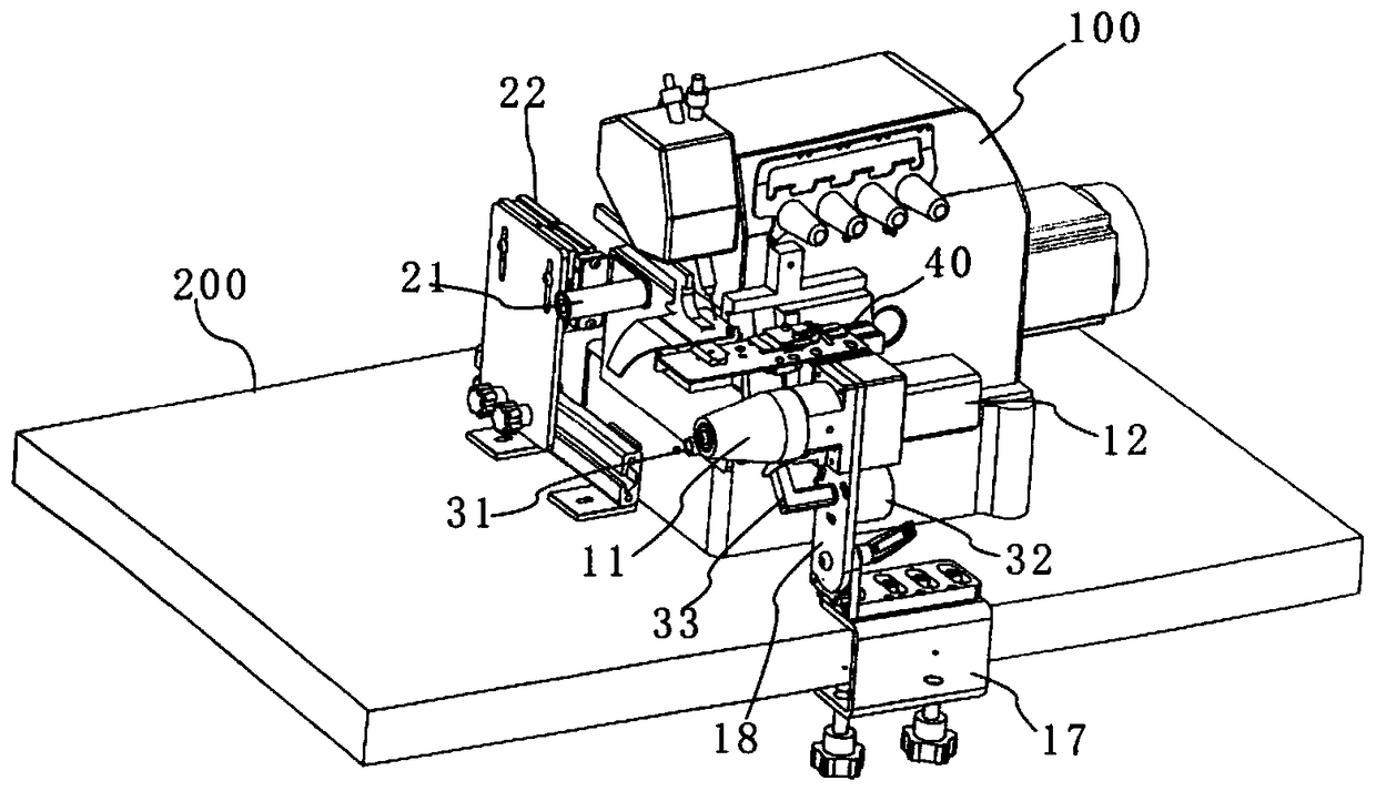 Sewing auxiliary device of round collar sewing machine