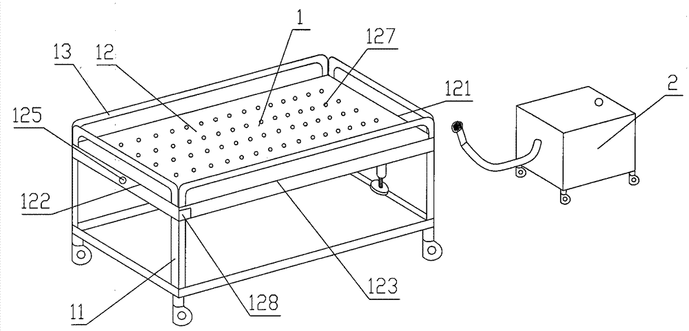 Bathing bed for bedridden patient