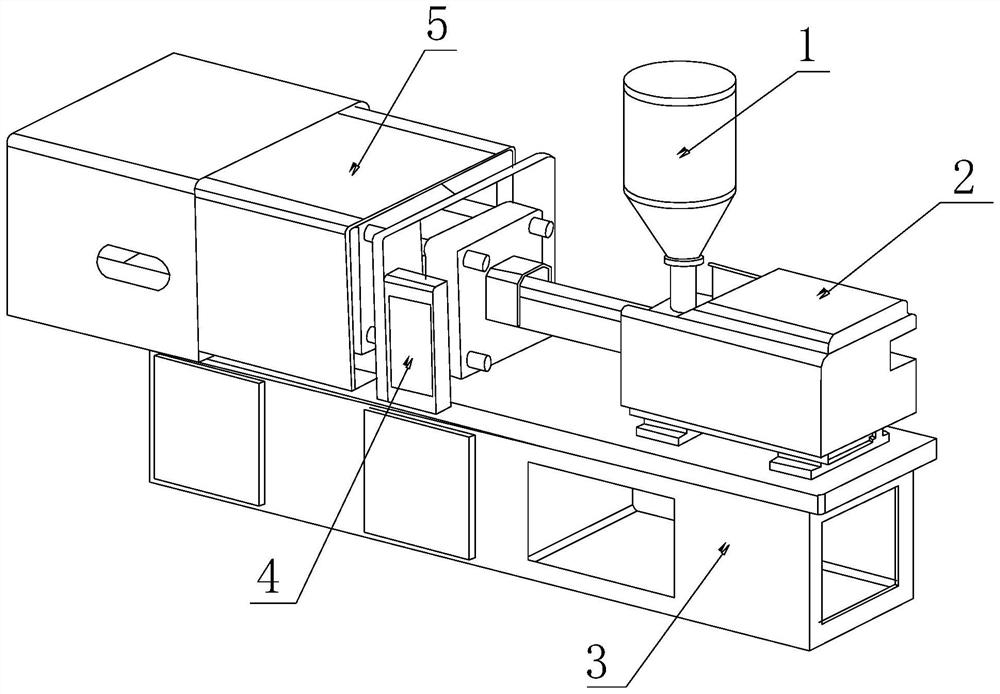 Anti-blocking self-cleaning injection molding glue injection equipment