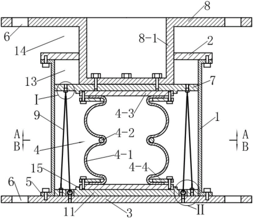 Rubber air spring damper capable of presetting initial rigidity