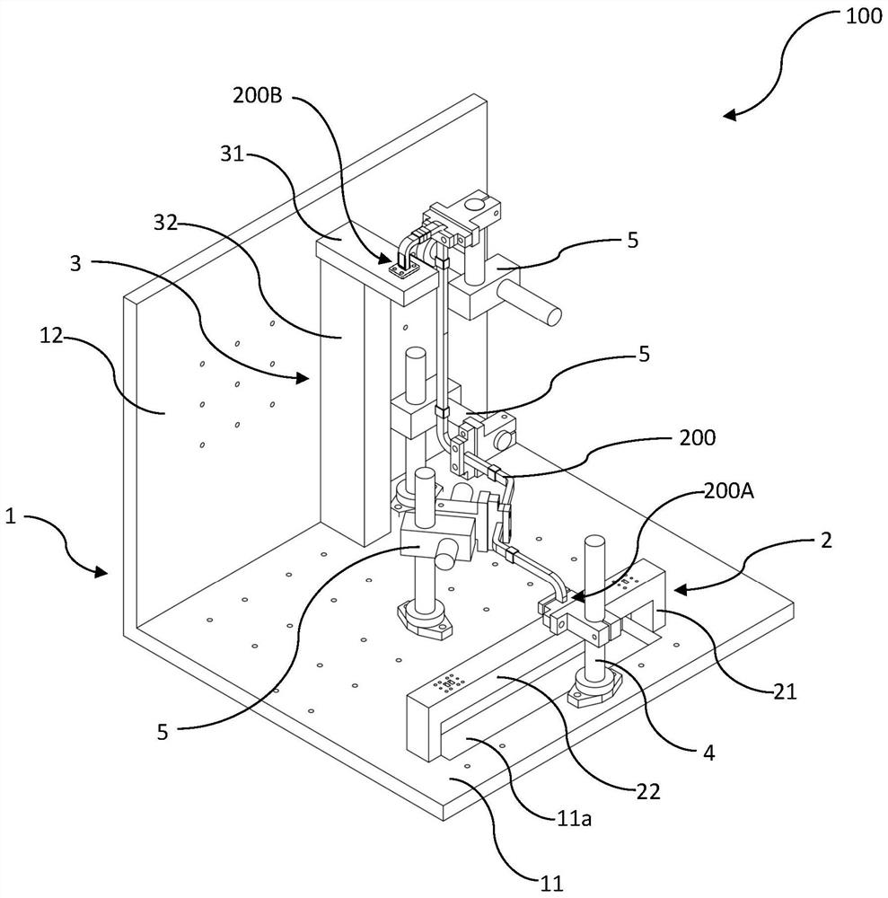 Waveguide feeder testing and welding device