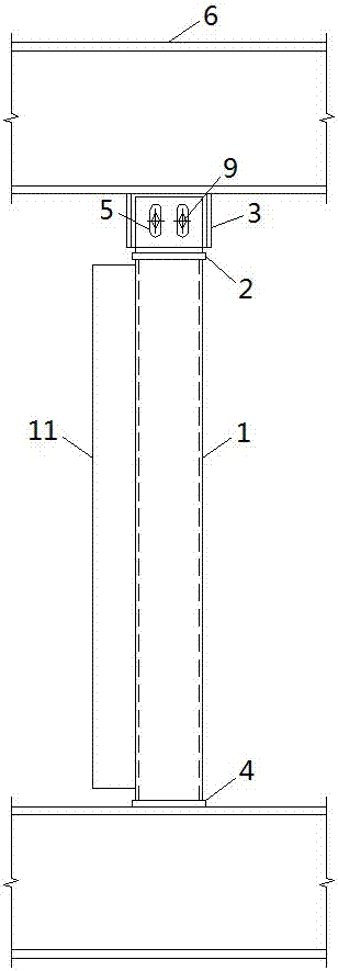 Anti-buckling steel plate shear wall with end columns and its construction method