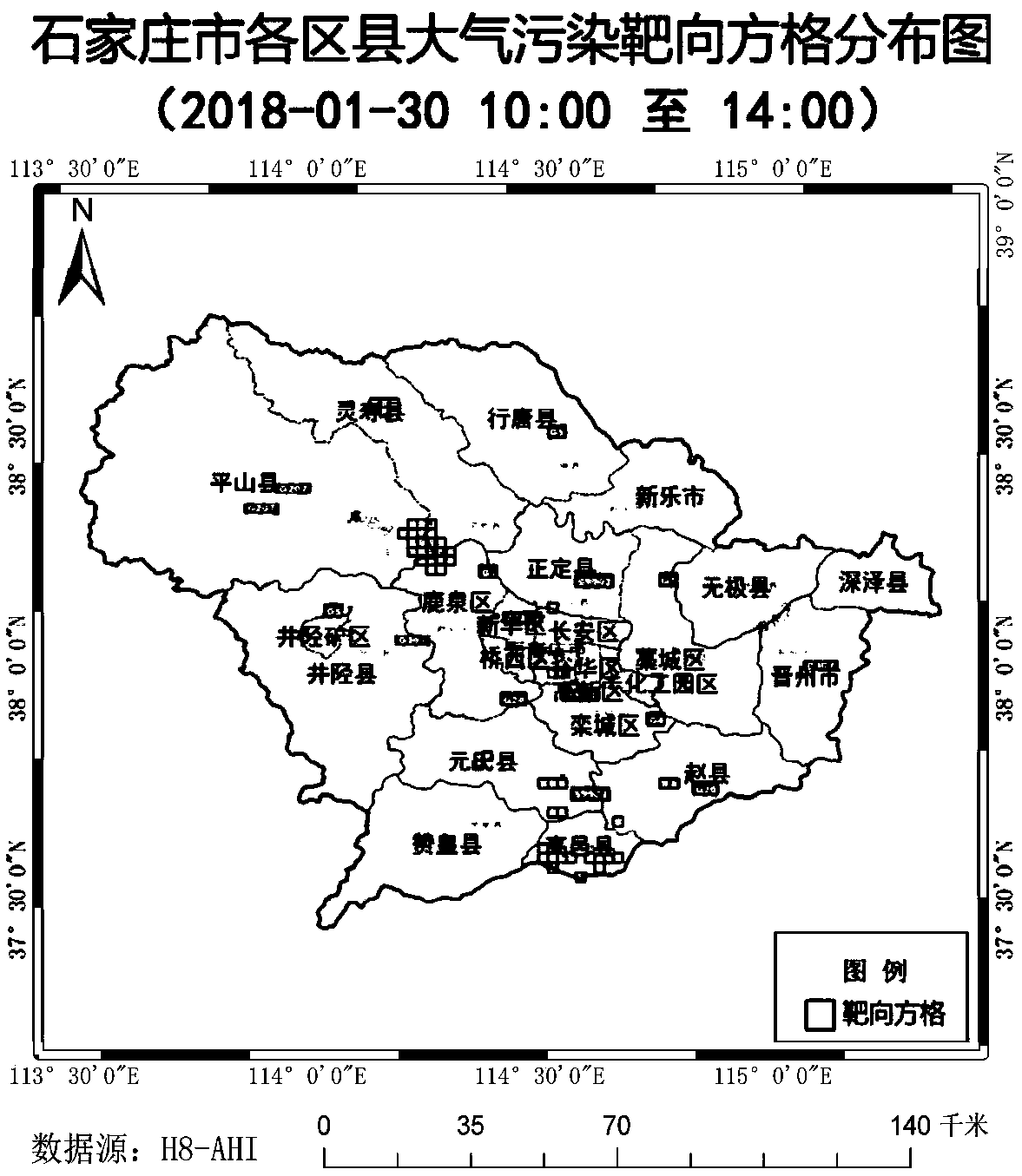 Atmospheric pollution satellite remote sensing monitoring method and device and computer readable medium