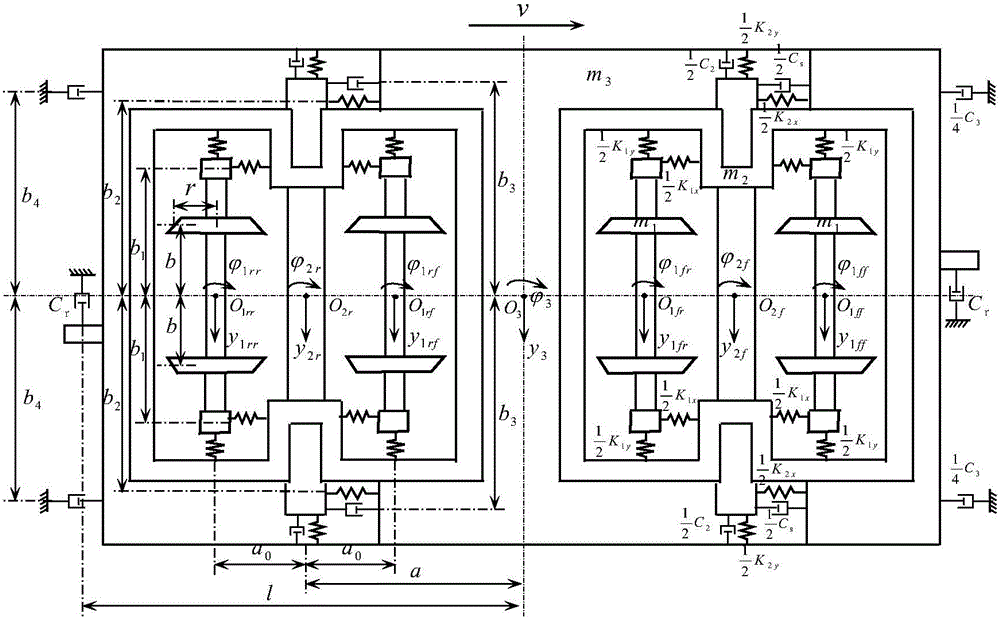 Design method for damping coefficient of vehicle body end transverse damper of high-speed rail vehicle