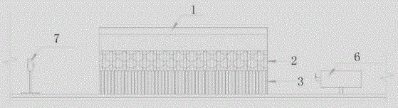 Model test device of excavating tunnel in transparent soil foundation and test method