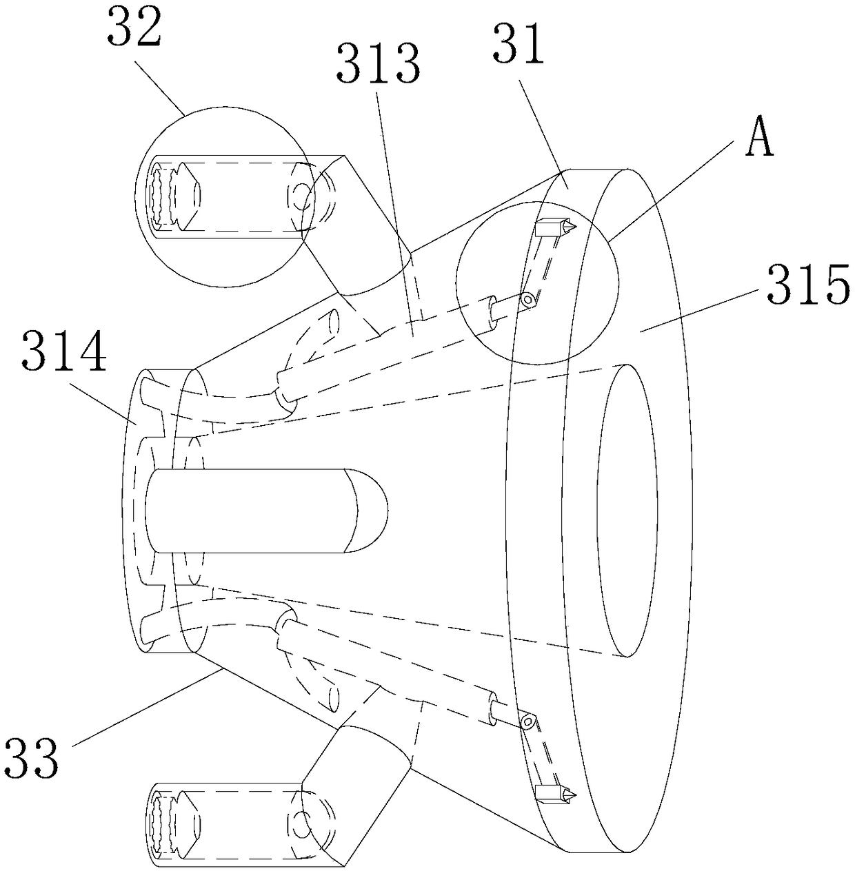 Wall-attached stabilizing device for hydraulic engineering concrete tester