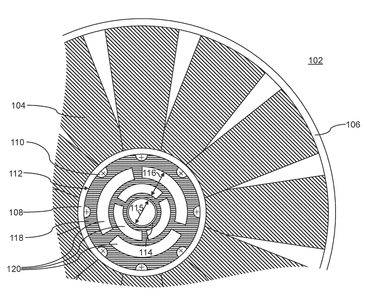 Axial fan wheel