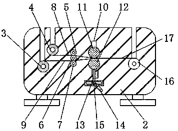 Weaving device for kapok and wool fiber two-color denim